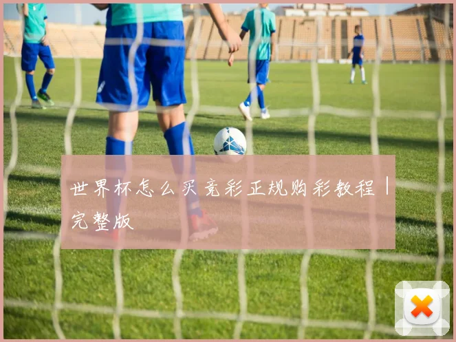 世界杯怎么买竞彩正规购彩教程｜完整版